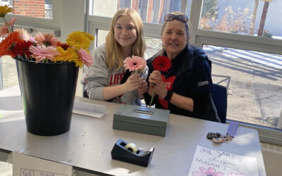 Kindness flowers at Central Huron Secondary School